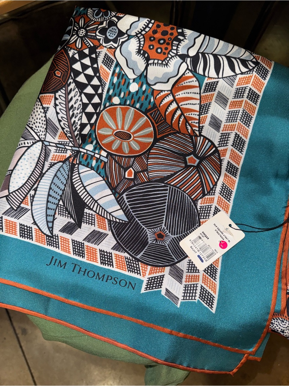 Jim Thompson Botanical Print Silk Scarf